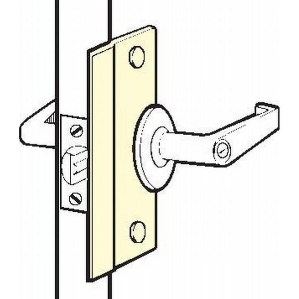 2-5/8" x 6" Short Latch Protector for Outswing Doors with EBF Fasteners